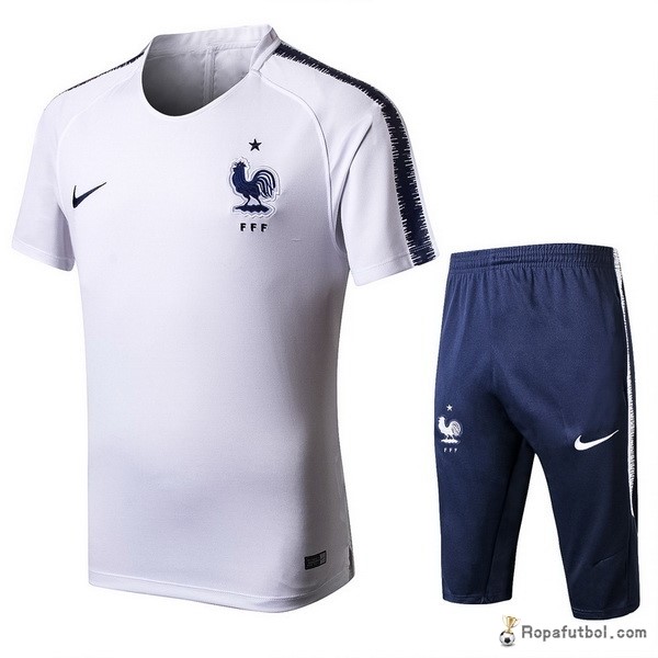 Camiseta Entrenamiento Francia Conjunto Completo 2018 Blanco